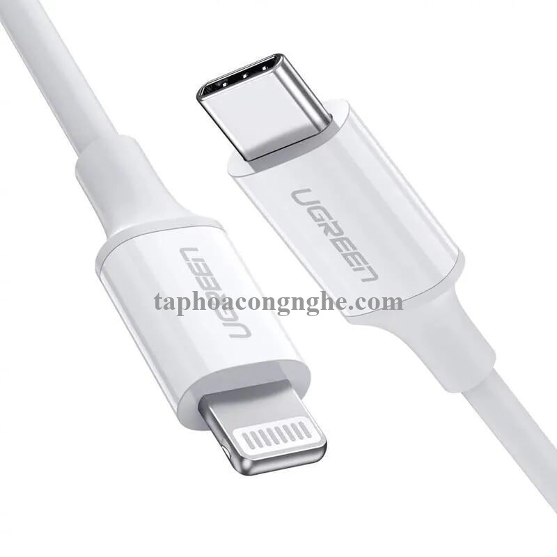 Ugreen 60746 25cm cáp usb type c ra apple lightning 0.25m màu trắng US171 30060746